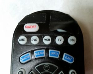 Black tape on the tv remote